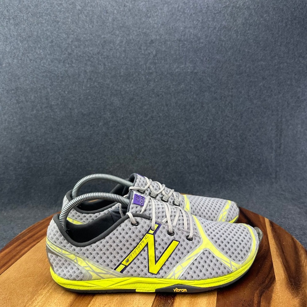 New Balance Minimus Vibram Women's Sz 10B Running Shoes Silver & Yellow WR00SY